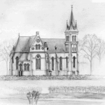 D-tale illustrator tekenaar potloodtekening landschap Katholieke Kerk Wijhe