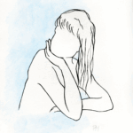 D-tale illustratie Eigen werk lijntekening aquarel potloodtekening