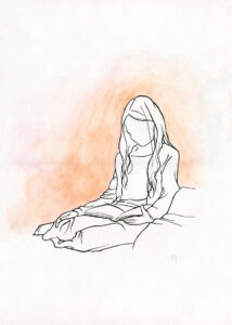 D-tale illustratie Eigen werk Meisje leest 2